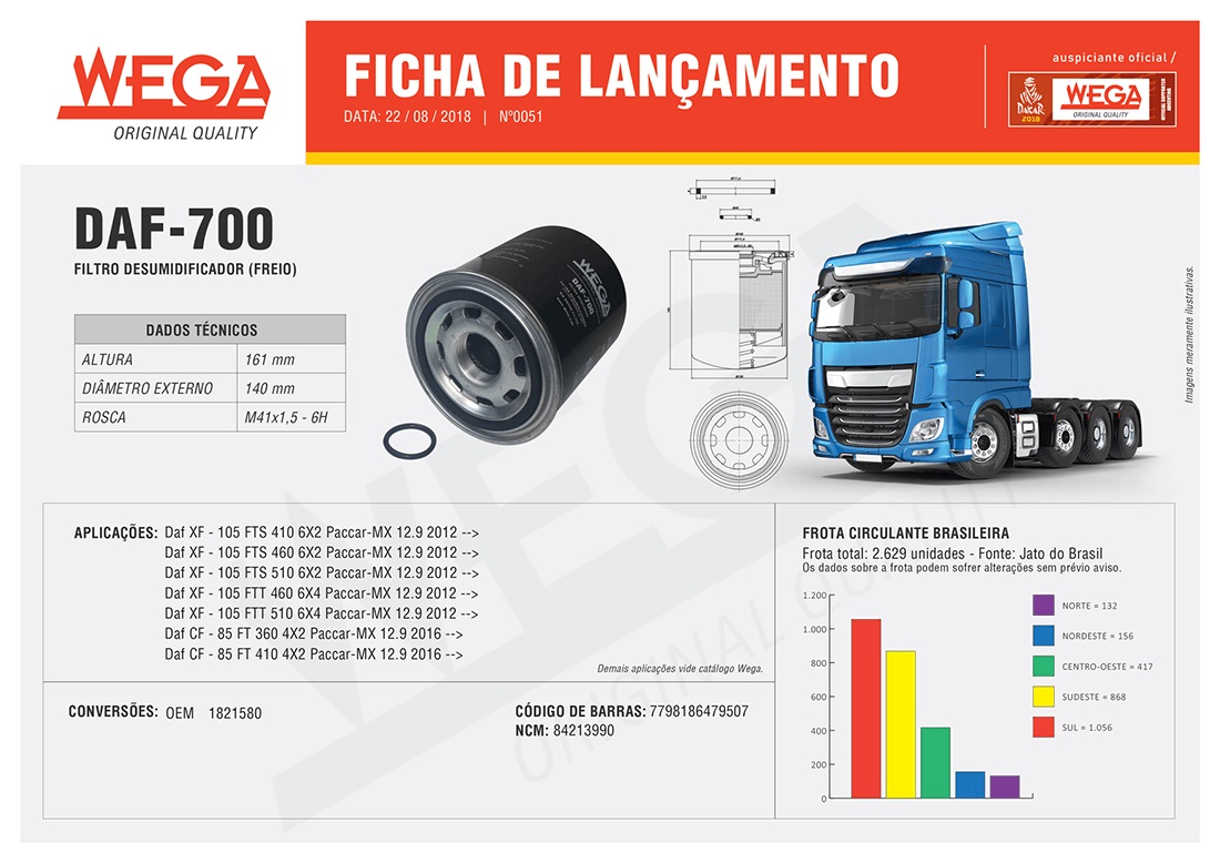 Filtro Desumidificador Daf CF/XF